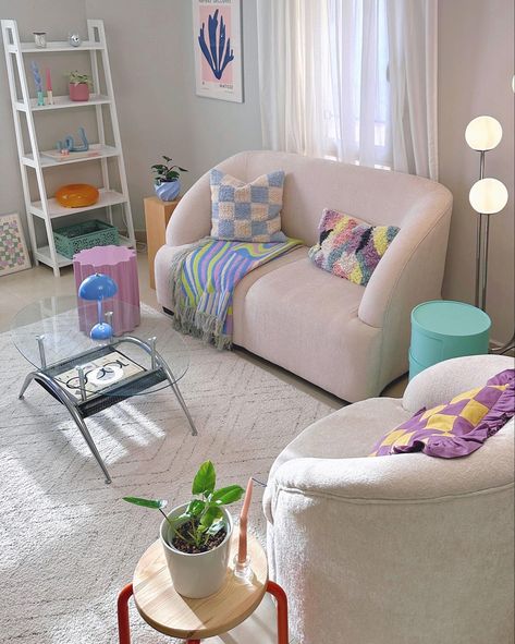 Pastel decor colorful soft interior danish pastel aesthetic room Pastel Interiors Living Room, Black And Pastel Decor, Pastel Dutch Aesthetic, Danish Pastel Living Room Aesthetic, Danish Interior Design Pastel, Pastel Danish Living Room, Scandinavian Interior Pastel, Danish Pastel House, Pastel Japandi