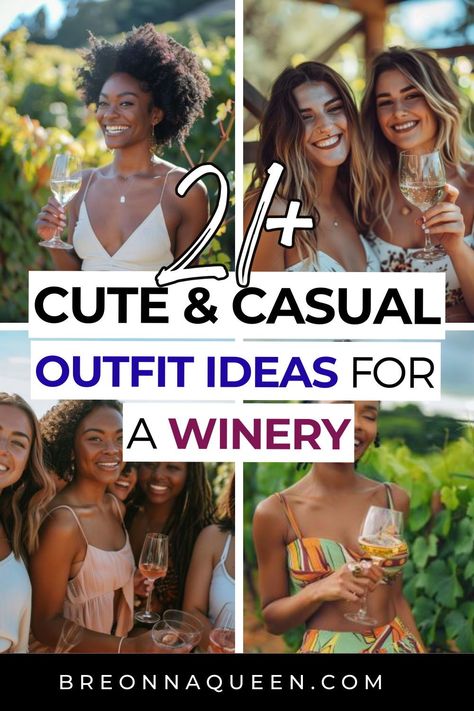 What To Wear To A Winery, Winery Tour Outfit, Winery Outfits Summer Wine Tasting, Outfits For Wine Tasting, Wine Tasting Outfit Summer, Winery Outfit Ideas, Wine Festival Outfit, Summer Wineries Outfit, Wine Country Outfit