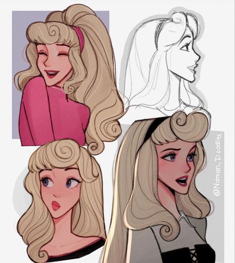 Sleeping Beauty Anime, Princess Aurora Fanart, Sleeping Beauty Fanart, Aurora Anime, Disney Princess Fanart, Aurora Fanart, Sleeping Beauty Art, Anime Painting, Aurora Art