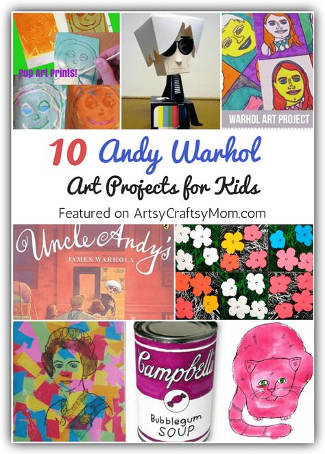 Andy Warhol Art, Art Project For Kids, Warhol Art, Montessori Art, Artist Project, Art Projects For Kids, Project For Kids, Art Lessons For Kids, Elementary Art Projects