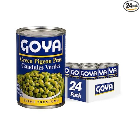 Goya Foods Green Pigeon Peas (Gandules), 15 Ounce (Pack of 24) Jarred Vegetables, Green Pigeon, Pigeon Peas, Caribbean Cuisine, Rice And Peas, Red Kidney Bean, Ben And Jerrys Ice Cream, Fruits Vegetables, Food Items