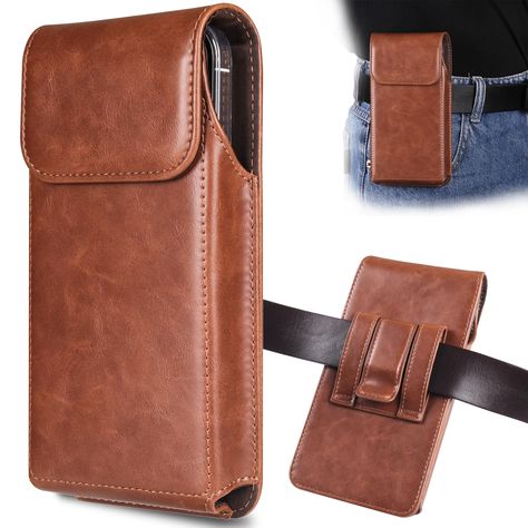 PRICES MAY VARY. [Wide Compatibility] This leather phone pouch with belt clip is widely compatible with iPhone 15, iPhone 15 Pro, iPhone 14, iPhone 14 Pro, iPhone 13, iPhone 13 Pro, iPhone 12, iPhone 12 Pro, iPhone 11, iPhone 11 Pro, iPhone XR, Samsung Galaxy S24, Samsung Galaxy S23, Galaxy S22, Galaxy S21. [Premium Durable PU Leather] The elegant phone holster is made of high-quality PU leather materials with metal belt clip, which not only shows a stylish and unique texture, but also protects Brown Leather Belt Bag For Mobile Phone, Leather Shoulder Pouch For Mobile Phone, Leather Mobile Phone Bag Pouch For On-the-go, Leather Mobile Phone Pouch For On-the-go, Leather Phone Case For Belt, Leather Phone Pouch, Leather Belt Pouch, Belt Holder, Hiking Bag