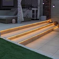 Fountain Lights, Patio Steps, Outdoor Stair Lighting, Step Lighting Outdoor, Led Rope Lights, Neon Flex, Led Rope, Garden Steps, Outdoor Stairs