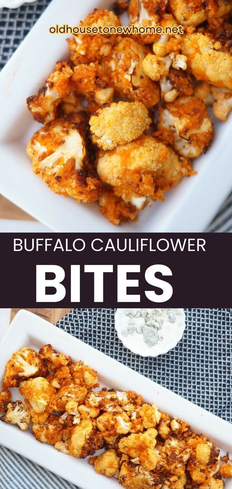 Crispy Air Fryer Buffalo Cauliflower Bites. Air Fryer Buffalo Cauliflower is a delicious appetizer or side dish recipe that is bursting with buffalo flavor. Cauliflower Bites Air Fryer, Air Fryer Buffalo Cauliflower, Cauliflower Side Dish, Steak With Chimichurri Sauce, Cauliflower Stir Fry, Buffalo Bites, Grilled Cauliflower, Healthy Air Fryer, Buffalo Cauliflower Bites