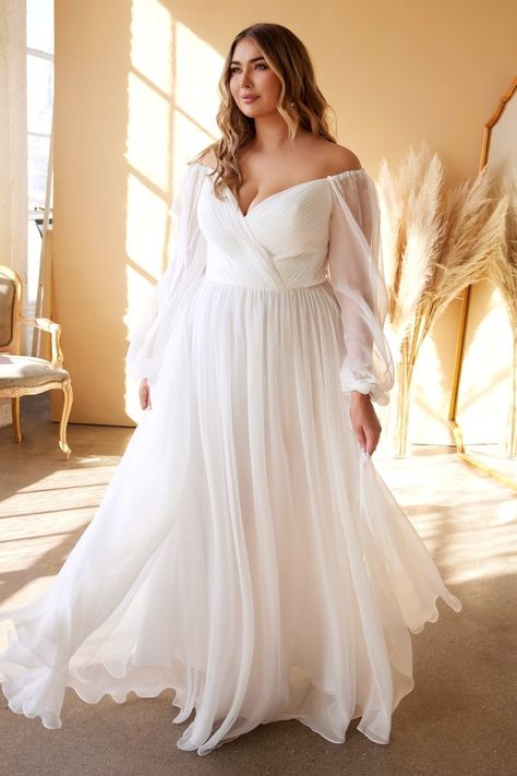 November Wedding Dresses, Casual Beach Wedding Dress, Sweetheart Bridal, Plus Wedding Dresses, Long Sleeve Chiffon Dress, Long Sleeve Wedding Gowns, Off Shoulder Wedding Dress, Wedding Gowns With Sleeves, Removable Sleeves