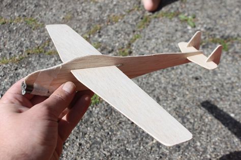 airplane-ready-to-fly Balsa Wood Crafts, Balsa Glider, Balsa Plane, Balsa Wood Models, Wood Airplane, Wooden Airplane, Airplane Crafts, Wood Plane, Hobby Lobby Christmas