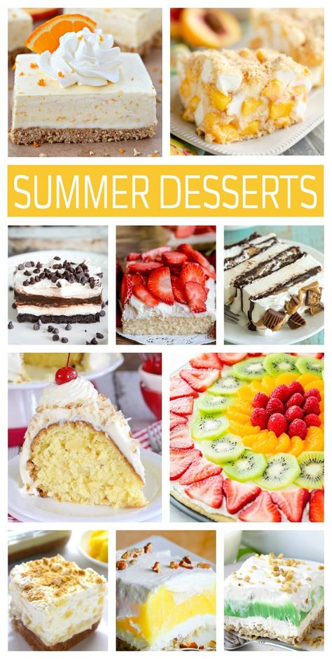 Summertime Desserts, Easy Summer Dessert Recipes, No Bake Summer Desserts, Quad Squad, Summertime Recipes, Summer Foods, Summer Loving, Easy Summer Desserts, Summer Dessert Recipes