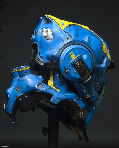 ArtStation - Sci-fi Helmet Design Sci Fi Helmet, Sci-fi Helmet, Futuristic Helmet, Helmet Concept, Mechanical Art, Futuristic Style, Helmet Design, Robot Design, Robot Art