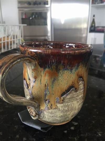 Amaco glaze oatmeal x3 and ancient jasper on rim x3 | Ceramic glaze ... Amaco Oatmeal Glaze Combinations, Oatmeal Glaze Combinations, Amaco Oatmeal, Pottery Glaze Ideas Color Combos, Ceramic Glaze Ideas, Pottery Glazing Ideas, Amaco Potters Choice, Glazing Pottery, Pottery Glaze Ideas