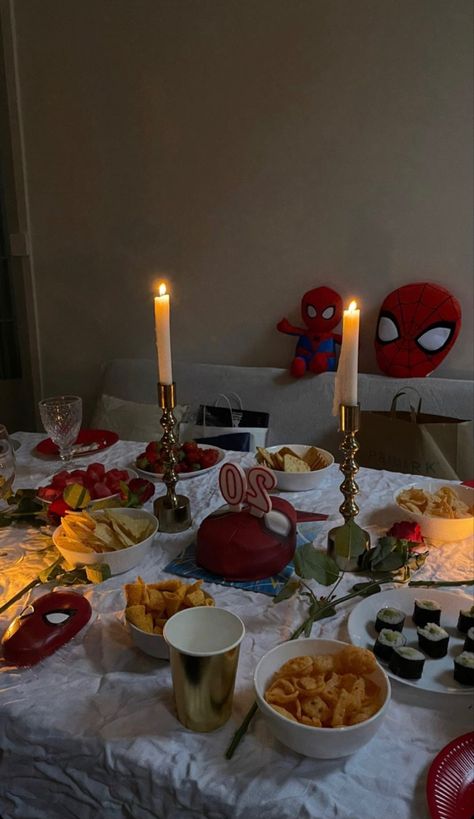 Spiderman birthday party Birthday Ideas Spiderman, Spiderman Wedding Decor, Sweet 16 Spiderman, Spider-man Themed Sweet 16, Spiderman Birthday Party Aesthetic, Spiderman Quinceanera Theme, Spider Man Sweet 16, Birthday Party Ideas Spiderman, Spiderman Quinceanera