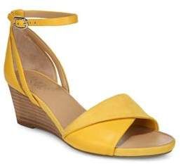 Franco Sarto Deirdra Leather Wedge Sandals Yellow Wedges, Summer Shoes Wedges, Classy Shoes, Summer Yellow, Summer Attire, Ankle Strap Wedges, Strap Wedge, Leather Wedge Sandals, Franco Sarto