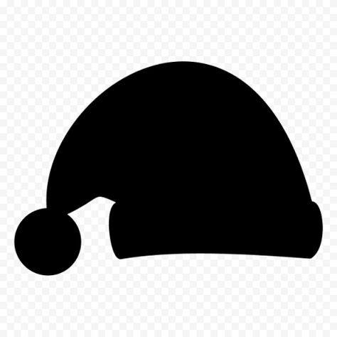 Santa Hat Silhouette, Santa Hat Png, Black Santa Claus, Christmas Silhouette, Christian Graphic Design, Original Background, Hat Template, Hat Png, Santa Claus Hat