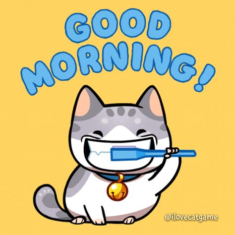 Cute Good Morning Gif, Cartoon Gif, Gif Images, Morning Gif, Miscellaneous Items, Kitty Games, Cute Good Morning, Good Morning Gif, Cartoon Gifs