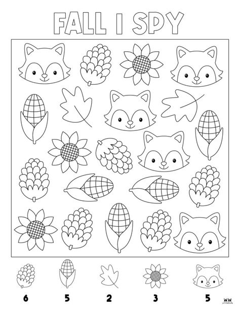 Celebrate and learn about the beautiful fall season with these fun Fall I Spy Printables. All pages can be printed from home. 100% FREE! I Spy Autumn Free Printable, I Spy Printables For Kids Free, Tea Activities, Easy Toddler Activities, Free Coloring Sheets, Easy Toddler, Fall Printables, Easy Coloring Pages, Flower Coloring Pages