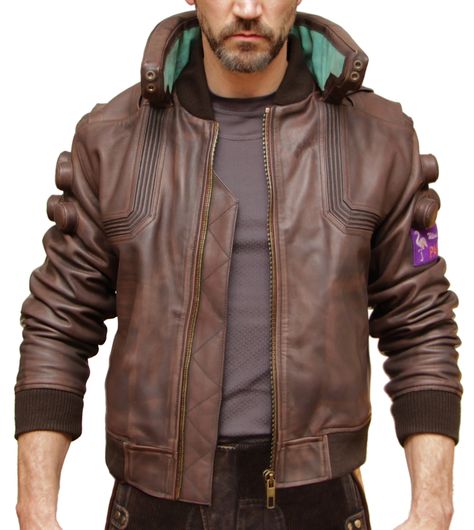 Cyberpunk Streetwear, Cyberpunk Jacket, Punk Leather Jacket, Green Leather Jackets, Cyberpunk Fashion, Leather Jacket Style, Men's Leather Jacket, Motorcycle Leather, Cyberpunk 2077