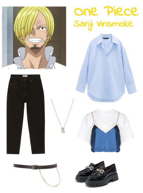 Sanji Inspired Outfit, One Piece Fashion Anime, One Piece Inspired Outfits Anime, One Piece Clothes Anime, One Piece Outfit Ideas Anime, One Piece Outfits Anime, Anime Outfit Inspiration, Character Inspired Outfits Anime, One Piece Inspired Outfits