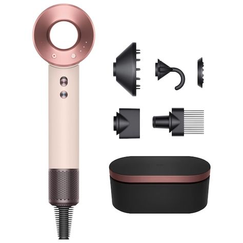 Limited Edition Supersonic Hair Dryer in Pink and Rose Gold - Dyson | Sephora Dyson Super Sonic Hair Dryer, Secador Dyson, Hair Dryer Curler, Hair Gadgets, Hair Dryer Set, Supersonic Hair Dryer, Dyson Hair, Dyson Hair Dryer, Dyson Supersonic