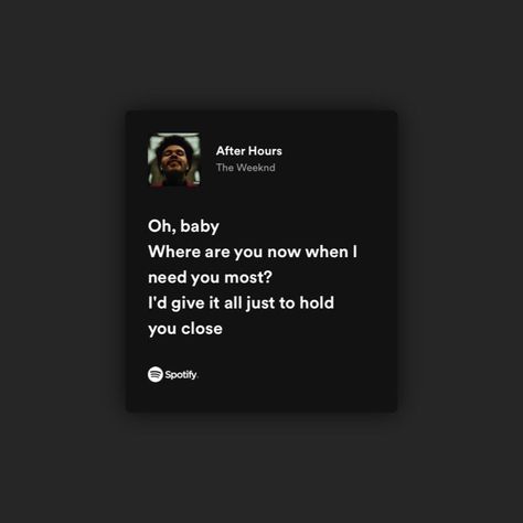 #theweeknd #afterhours #pinterest #spotify The Weekend Core, Core Memory Caption, Incentive Quotes, After Hours Aesthetic, Matching Bio, Weeknd Songs, The Weeknd Quotes, Mode Indie, Friend Tumblr