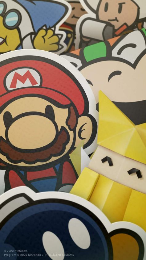 Paper Mario: The Origami King Retro Games Wallpaper, Mario Fan Art, Game Wallpaper Iphone, Mario Nintendo, Crazy Wallpaper, Paper Mario, Super Mario World, Super Mario Art, Nintendo Art