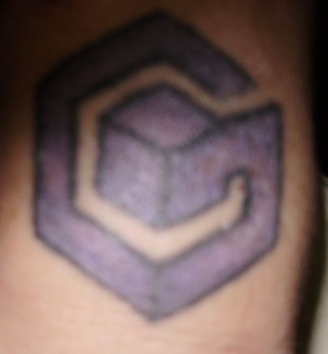 Gamecube Tattoo, Tattoo Fillers, Brother Tattoos, Tattoo Filler, Nintendo Gamecube, Small Tattoo, Future Tattoos, Tattoos And Piercings, I Tattoo