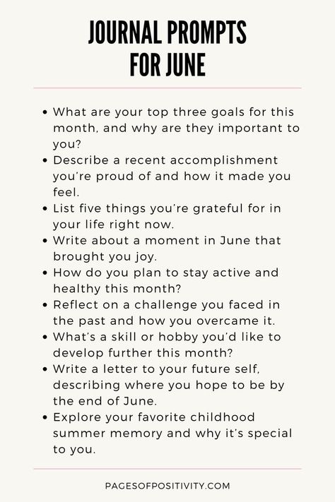 Embrace the start of summer with June journal prompts. Use summer journal ideas to explore the season's warmth and energy. Dive into summer journal prompts to capture your summer experiences. Stay consistent with monthly prompts and reflect on your goals with journal prompts for summer. For relaxation and clarity, try writing therapy to ease your mind. If you're just starting, explore daily journal prompts for beginners and enjoy the simplicity of June writing prompts. Summer Journal Ideas, Summer Journal Prompts, June Writing, Monthly Prompts, Journal Prompts For Beginners, June Journal, Letter Of Gratitude, 30 Day Writing Challenge, Ease Your Mind