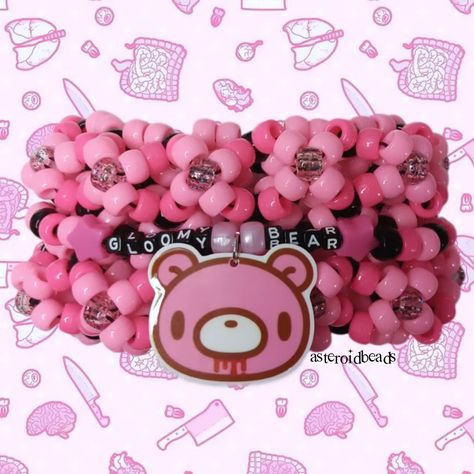 gloomy bear charm 3d rotating kandi cuff!!! how are we likin my new editing skillz O_o 🩷🌸❤️🌸🧡🌸💛🌸💚🌸💙🌸💜 🎀 available on depop & mercari! ♡ check out my page for tons of other kandi + jewelry pics >:3 ♡ handmade with love by me! ♡ freebies with every order! thank you for your support <33 🩷🌸❤️🌸🧡🌸💛🌸💚🌸💙🌸💜 shares are greatly appreciated! you are helping me grow my small business <3 PLUR!! 🫶🌈 #kandi #kandicuff #kandikid #kandiraver #beadedbracelet #beadbracelets #kidcore #scenecore #dreamcore #pi... Rotating Kandi Cuff, Jewelry Pics, Kandi Cuff Patterns, Scene Goth, Kandi Kid, Gloomy Bear, Kandi Cuff, Pony Bead Patterns, Kandi Bracelets