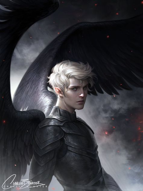 Valis Lustris, aasimar blood hunters day child of Corath Boy With White Hair Art, White Haired Angel, Ash Morgenstern, Black Gods, Charlie Bowater, Dark Boy, The Dark Artifices, Half Brother, Black Wings