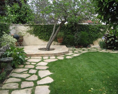 Lawn Edging Design, Pictures, Remodel, Decor and Ideas - page 2 Paving Around Tree, Pavers Around Tree, Landscaping Around Trees, Patio Trees, Terrace Ideas, Mediterranean Landscaping, House Yard, North Bay, Lawn Edging