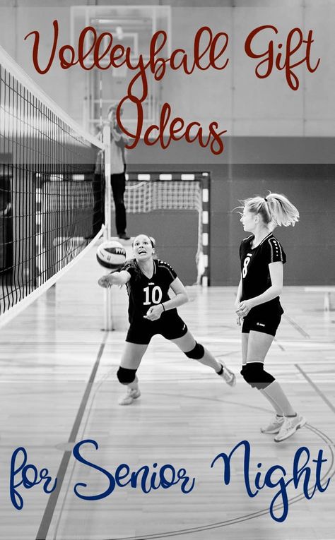 Volleyball Gift Ideas for Senior Night via @BeckyRyanWillis Gift Ideas For Senior Night Volleyball, Diy Volleyball Gifts For Players, Flowers For Senior Night Volleyball, Small Senior Gift Ideas, Volleyball Favors Gift Ideas, Gift Baskets For Volleyball Coaches, Senior Night Ideas For Volleyball, Senior Sports Night Gift Ideas, Last Volleyball Game Gifts