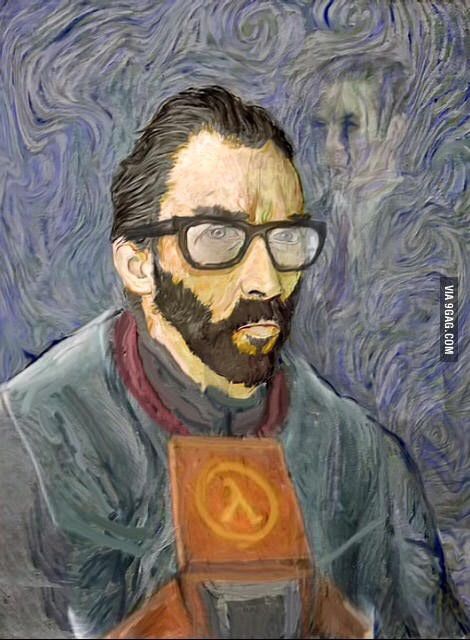 Gordon Van Gogh - 9GAG Half Life, Van Gogh, Van, Orange