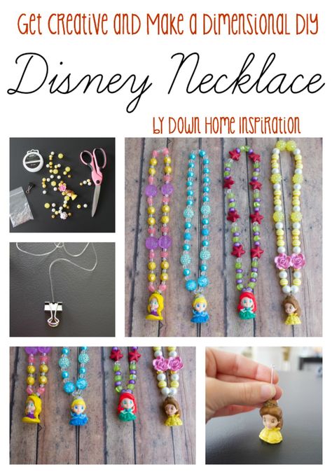 Disney Inspired Jewelry Diy, Disney Necklaces, Disney Princess Necklace, Disney Necklace, Fish Extender Gifts, Crafts For Teens To Make, Princess Charming, Fish Extender, Princess Jewelry