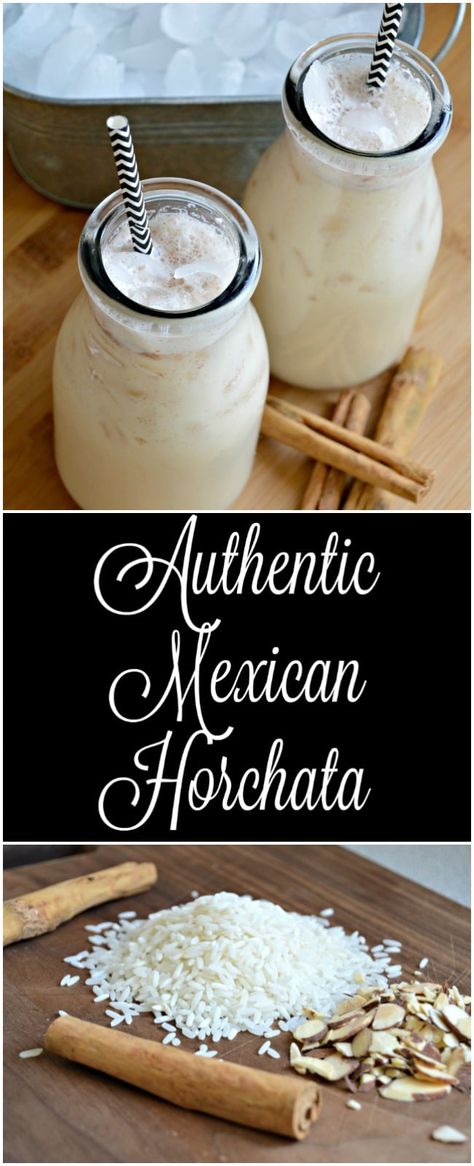 Raspados Recipe, Horchata Recipe Mexican, Mexican Horchata, Homemade Horchata, Dominican Recipes, Horchata Recipe, Authentic Mexican Recipes, Light Drinks, Mexican Drinks