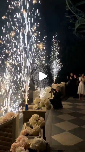 Indoor Fireworks Wedding, Fireworks For Wedding, Indoor Fireworks, Wedding Fireworks, Fire Works, Wedding Chicks, Special Thanks, Happily Ever After, Celebrity Weddings