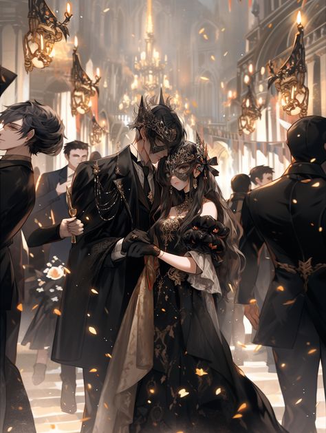 Forbidden Love Unveiled idea mid journey concept: Prince Sebastian and Lady Seraphina Defy Fate in an Anime Masquerade Scene Masquerade Ball Illustration, Masquerade Ball Art, Masquerade Drawing, Masquerade Anime, Masquerade Couple, Masquerade Outfit, Anime Dancing, Romance Art, Forbidden Love