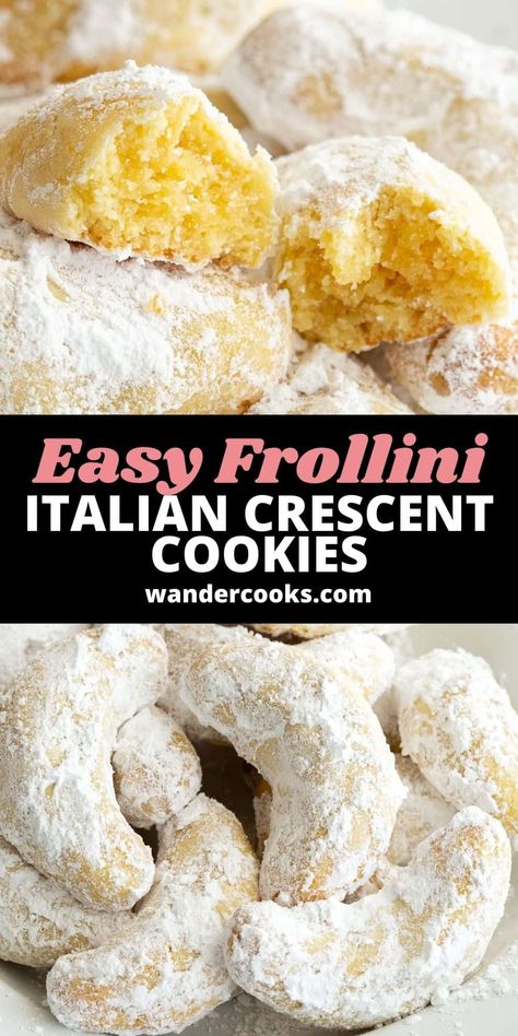 Almond Biscuits Italian, Italian Biscuits Biscotti, Italian Almond Crescent Cookies, Italian Crescent Cookies, Almond Biscuits Recipe, Italian Biscuits Recipes, Italian Baked Goods, Italian Cookie Recipes Traditional, Almond Crescent Cookies Recipes