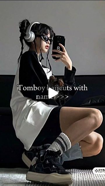 rima_unnie♡ on Instagram: "Tomboy haircuts with names 🖤✨ #haircut #hair #tomboy #reels" Haircut For Tomboy Girl, Tomboy Haircut Names, Haircut For Tomboy, Haircut With Names, Tomboy Short Haircut, Tomboy Hairstyles For Girls, Tomboy Hairstyles Short, Hairstyles Tomboy, Short Haircut Names