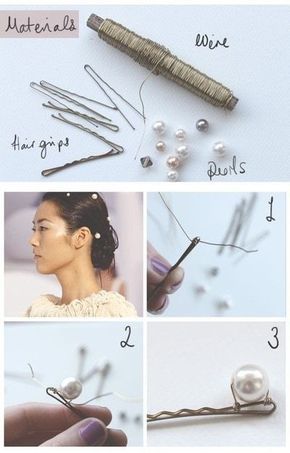 Hair Pins Diy, Pearl Hair Pin, Bead Hair Accessories, Hair Clips Diy, Hair Accessories Pearl, Chanel Pearls, Pearl Hair Pins, Hair Beads, Diy Hair Accessories