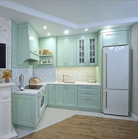 Deco Pastel, Pastel Home Decor, House Interior Design Styles, Kabinet Dapur, Washbasin Design, Modern Kitchen Interiors, Kitchen Interior Design Decor, Farmhouse Kitchen Design, Kitchen Design Plans