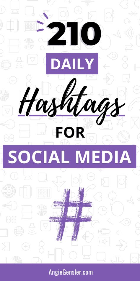 Want better results with your social media marketing? This list of 210 Daily Hashtags will get you more exposure and engagement! Marketing Quotes Funny, How To Use Hashtags, Social Media Marketing Quotes, Social Media Marketing Facebook, Agency Logo, Social Media Marketing Instagram, Social Media Content Calendar, Social Media Resources, Social Media Marketing Plan