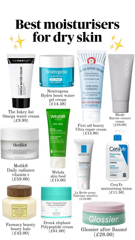 Best moisturisers for dry skin #moisturiser #skincare #glassskin Cerave Skincare Routine, Skincare Routine Dry Skin, Winter Moisturizer, Cerave Skincare, Amazon Skincare, Affordable Skincare, Best Beauty Products, Winter Skin Care, Top Beauty