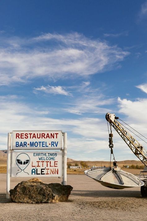 Extraterrestrial Highway Nevada, American Road Trip Aesthetic, Nevada Aesthetic, Extraterrestrial Highway, Road Trip America, Nevada Photography, Satoshi Nakamoto, Unique Photos, American Road