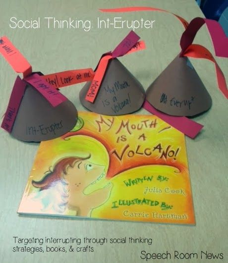 My Mouth Is A Volcano Anchor Chart, Volcano Craft, Social Thinking Activities, Social Skills Lessons, Social Skills Groups, Impulse Control, Counseling Lessons, Guidance Lessons, Elementary Counseling