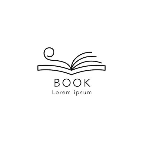 Book Club Logo Ideas, Book Logo Design Icons, Book Logo Ideas, Nid Drawings, Literature Logo, Logo Bookstore, Book Logo Design Ideas, Bookshop Logo, Library Logo Design