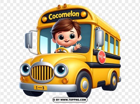 Cocomelon School Bus, Cocomelon Bus, School Bus Clipart, Bus Png, Powerpoint Background, Powerpoint Background Design, School Bus, Png Clipart, Png Image