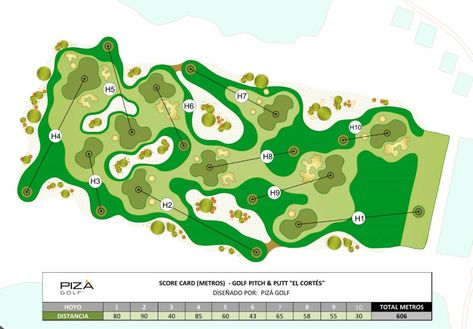 Mini Golf Course Design Plan, Small Golf Course, Mini Golf Course Design, Country Club Theme, Pub Golf, Golf Course Design, Golf Camp, Golf Driving Range, Putt Putt Golf