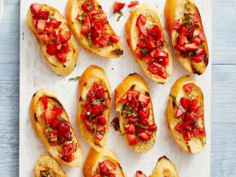 Squash Crostini, Pomegranate Salsa, Avocado Yogurt Dip, Balsamic Bruschetta, Feta Bites, 4th Of July Recipes, Balsamic Marinade, Meals For Four, Butternut Squash Puree