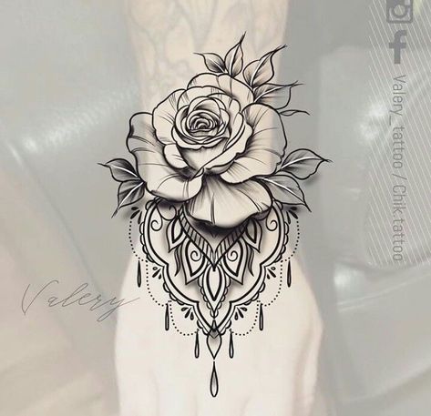 Flower Hand Tattoos For Women, Geometric Tattoo Pattern, Lotus Flower Mandala, Tattoo Leg, Best Tattoos For Women, Desain Quilling, Cat Tattoos, Geniale Tattoos, Butterfly Tattoos