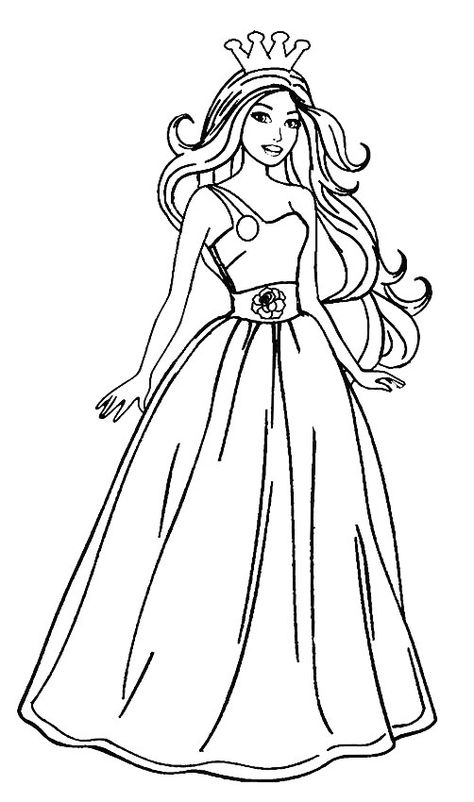 Barbie Princess Coloring Pages - Best Coloring Pages For Kids Printable Barbie, Free Barbie, Disney Princess Colors, Barbie Drawing, Disney Princess Coloring Pages, Barbie Coloring, Barbie Coloring Pages, Summer Coloring Pages, Thanksgiving Coloring Pages