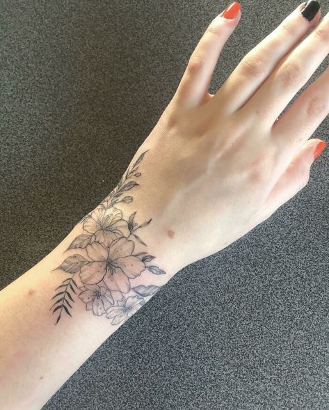 My Wrap Around Wrist Of Flowers Arm Wrap Tattoo, Wrap Around Wrist Tattoos, Wrist Tattoo Cover Up, Wrap Around Tattoo, Kaunas Lithuania, Wrap Tattoo, Flower Wrist Tattoos, Tattoo Cover Up, Small Wrist Tattoos