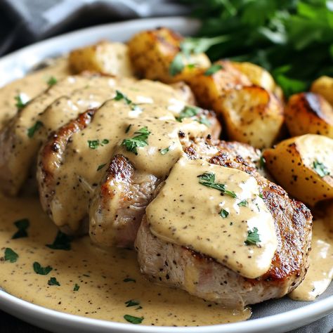 Pork Tenderloin with Creamy Mustard Sauce Recipe – Gymonset Sauce For Pork Tenderloin, Mustard Sauce For Pork, Best Pork Tenderloin Recipe, Easy Pork Tenderloin Recipes, White Wine Sauce Recipes, Mustard Sauce Recipe, Roasted Pork Tenderloin Recipes, Easy Pork Tenderloin, Smoked Pork Tenderloin